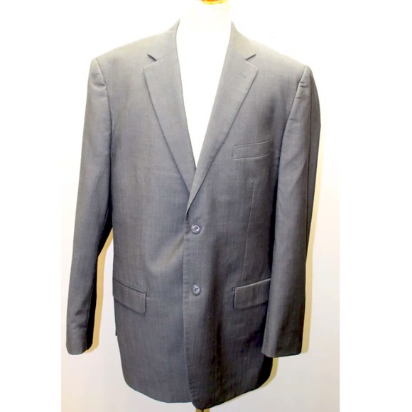 Daniel Hechter Paris Men Blazer 44T 100% Wool Gray 2 Buttons Lined - Picture 1 of 12